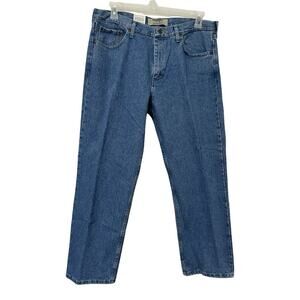 Wrangler Relaxed Fit Heavy Denim‎ Straight Leg Jeans Mens 36x29 Workwear NWT